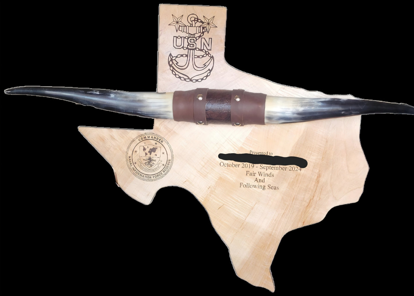25 inch Texas Plaque with Engraving