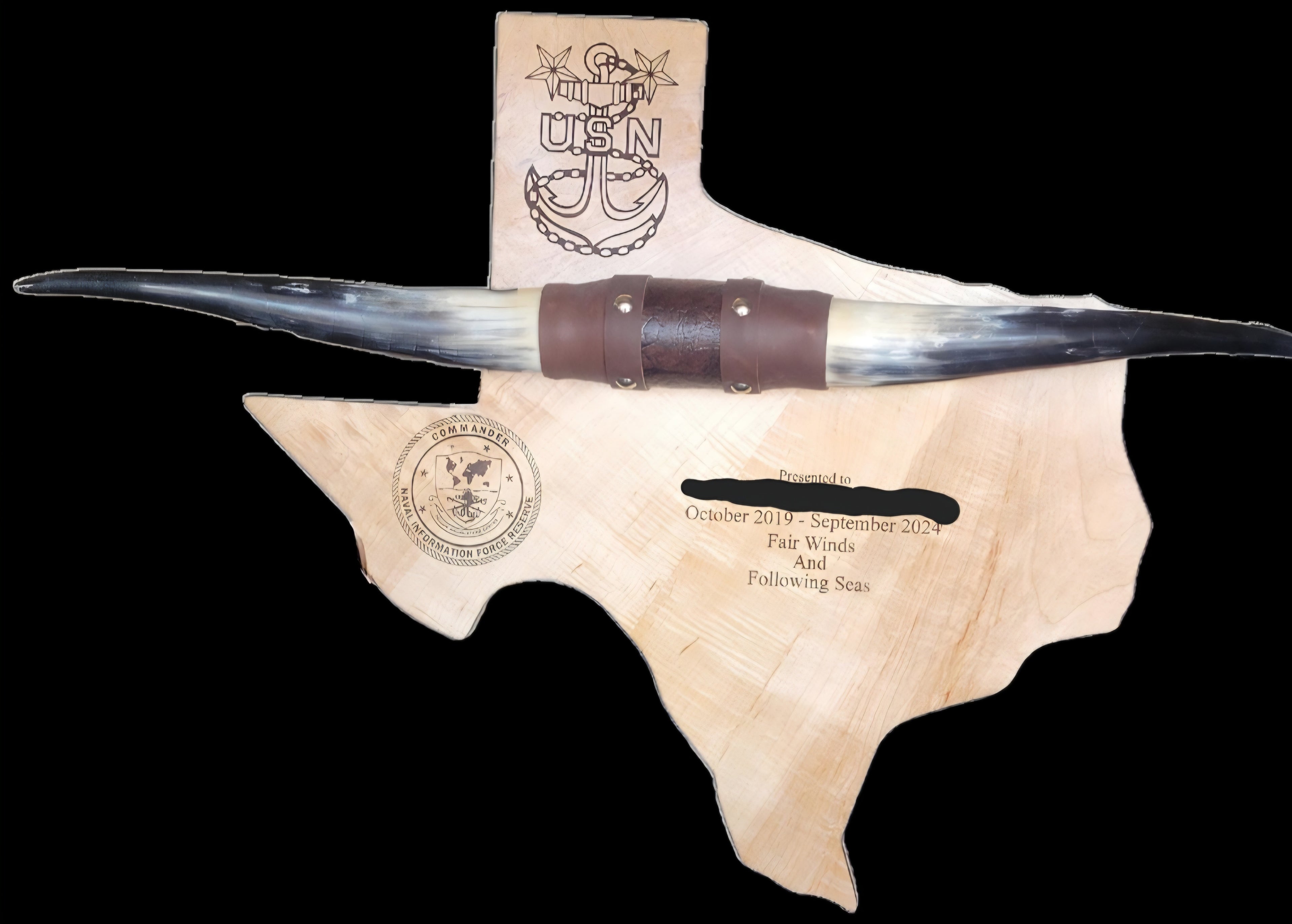 20 inch Texas Plaque with Engraving