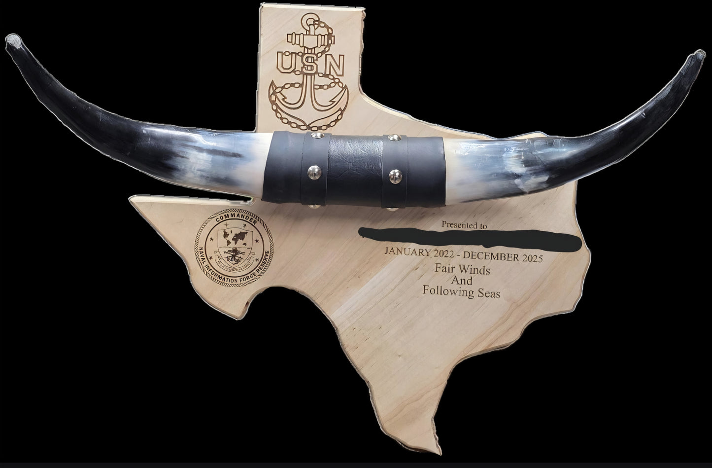 25 inch Texas Plaque with Engraving